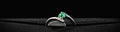 Colombian Emerald Solitaire Ring — 0.20ct, 925 Sterling Silver
