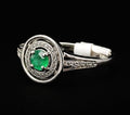 Colombian Emerald Halo Ring — 0.45ct, 925 Sterling Silver