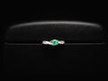 Colombian Emerald Twist Ring — 0.20ct, 925 Sterling Silver